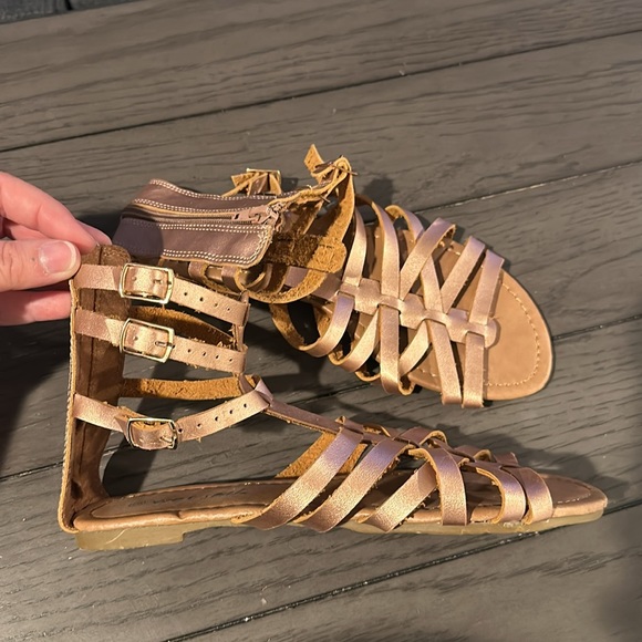Rose Gold Gladiator Sandals - Picture 3 of 3